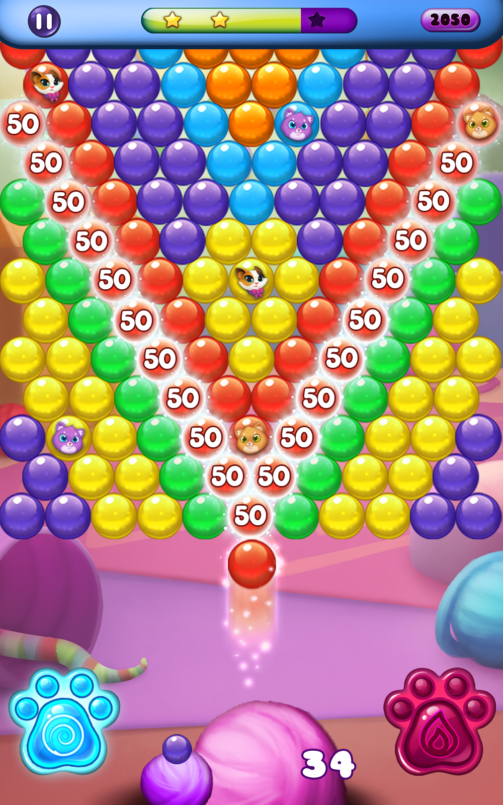 Bubble Cat Frenzy Game Screenshot