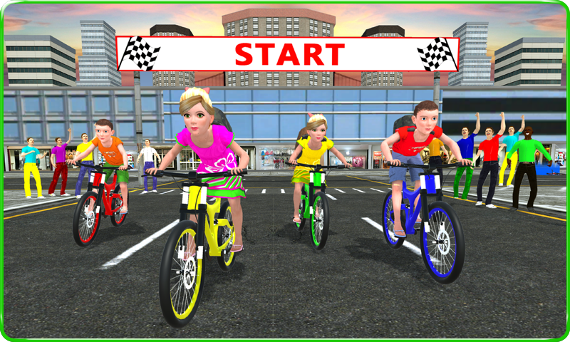 Kids School Time Bicycle Race ภาพหน้าจอเกม