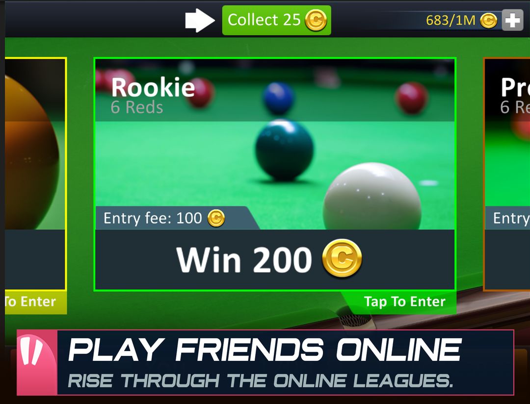 Snooker Stars - 3D Online Spor 게임 스크린 샷