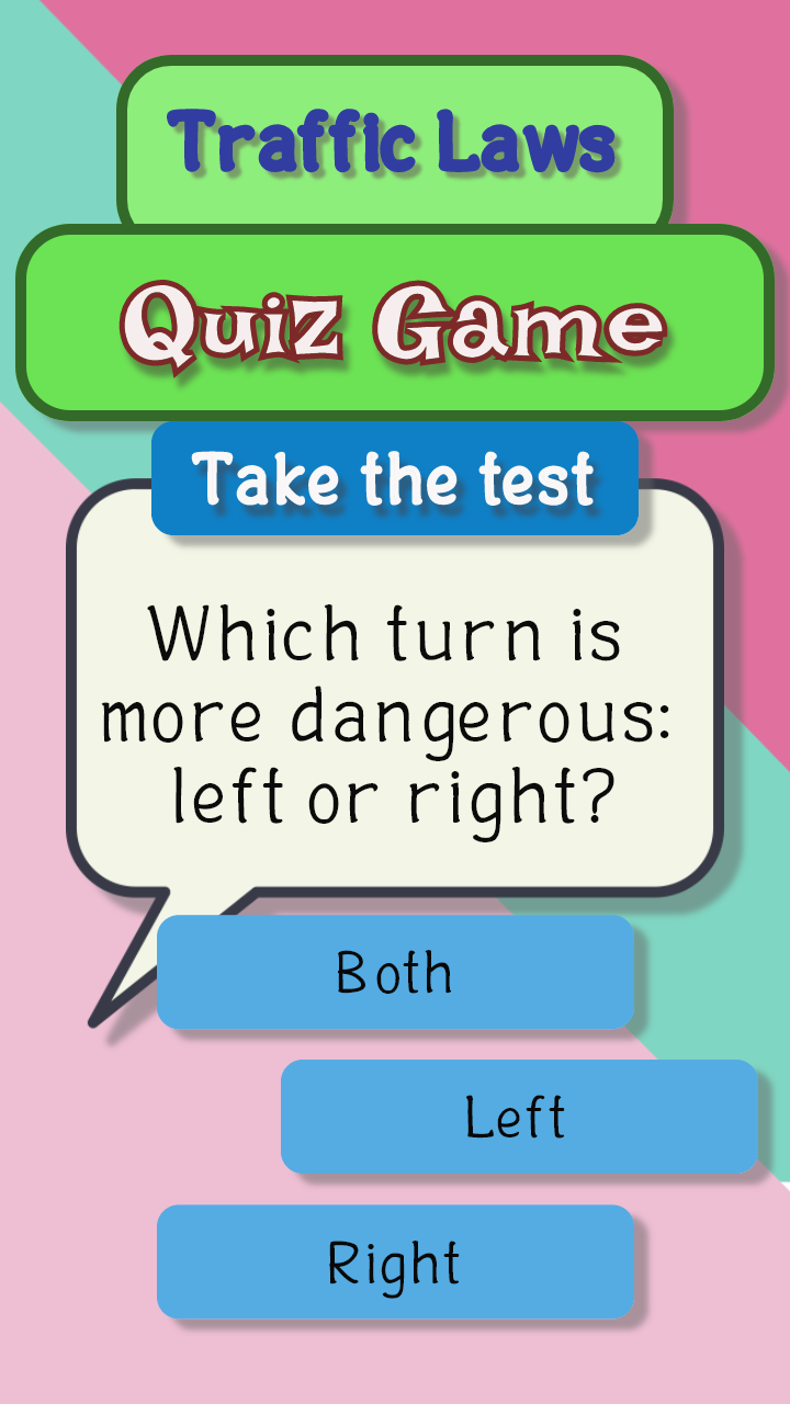 Traffic laws game quiz Game Screenshot