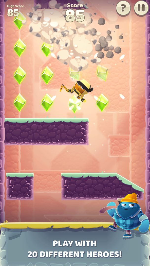 Screenshot of Canyon Crash: Fall Down