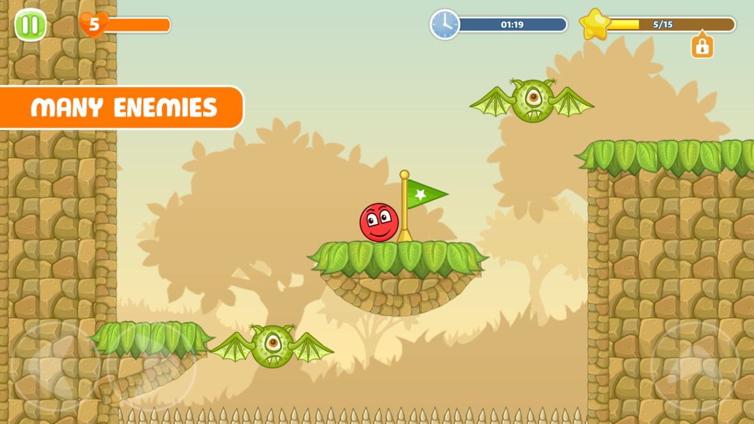 Screenshot of Red Bouce Ball 5: Jump Ball Adventure