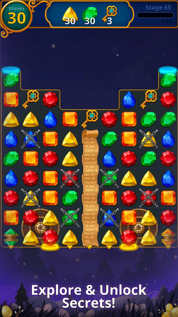 Jewels Magic: Mystery Match3 ภาพหน้าจอเกม