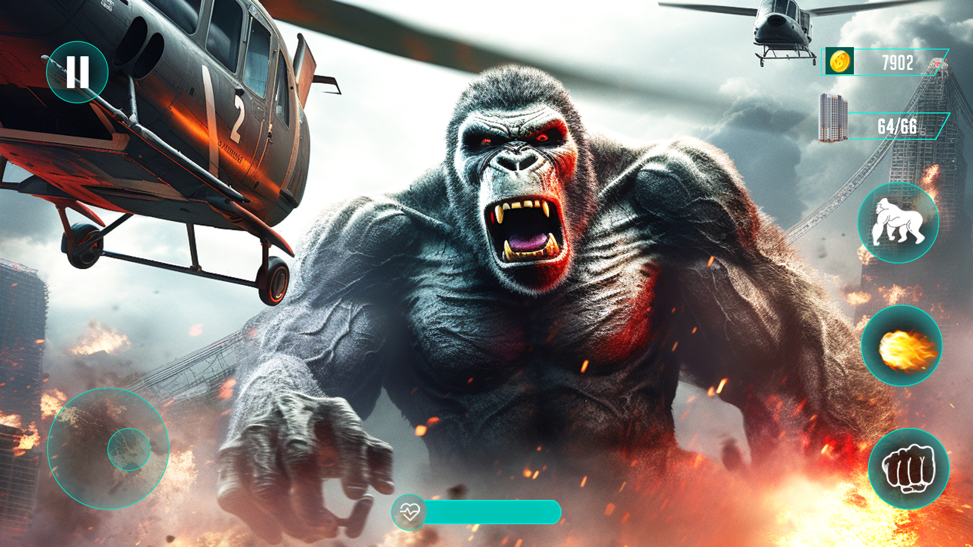 Screenshot of King Kong vs Godzilla Games 3D