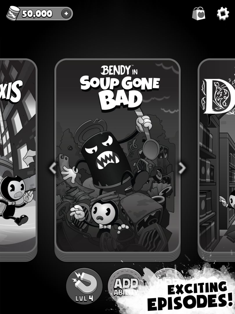 Mobile - Bendy in Nightmare Run - End Screens (Boris the Wolf