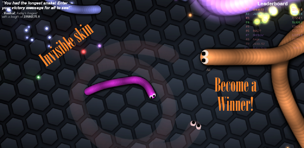 Banner of Peau invisible pour slither.io 1.2