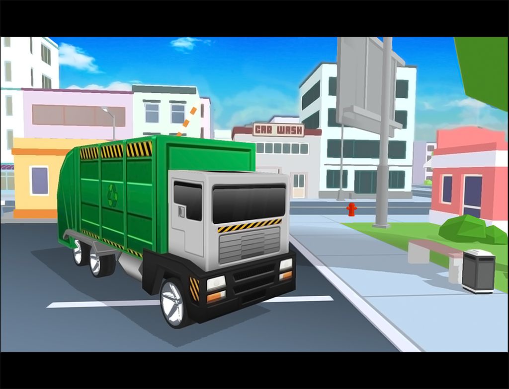 ブロック状のごみトラックシミュレータ 게임 스크린 샷