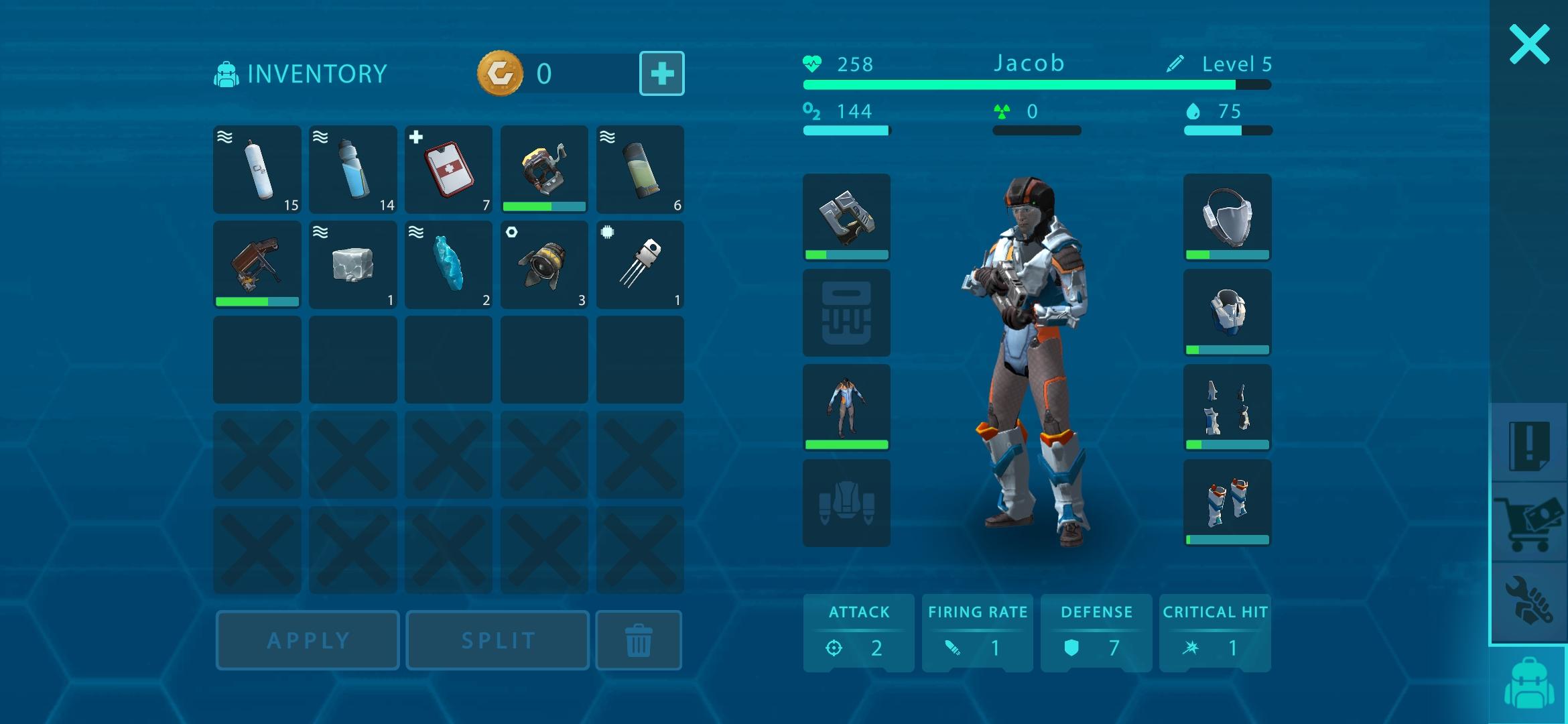 Space Stars: RPG Survival Game Game Screenshot