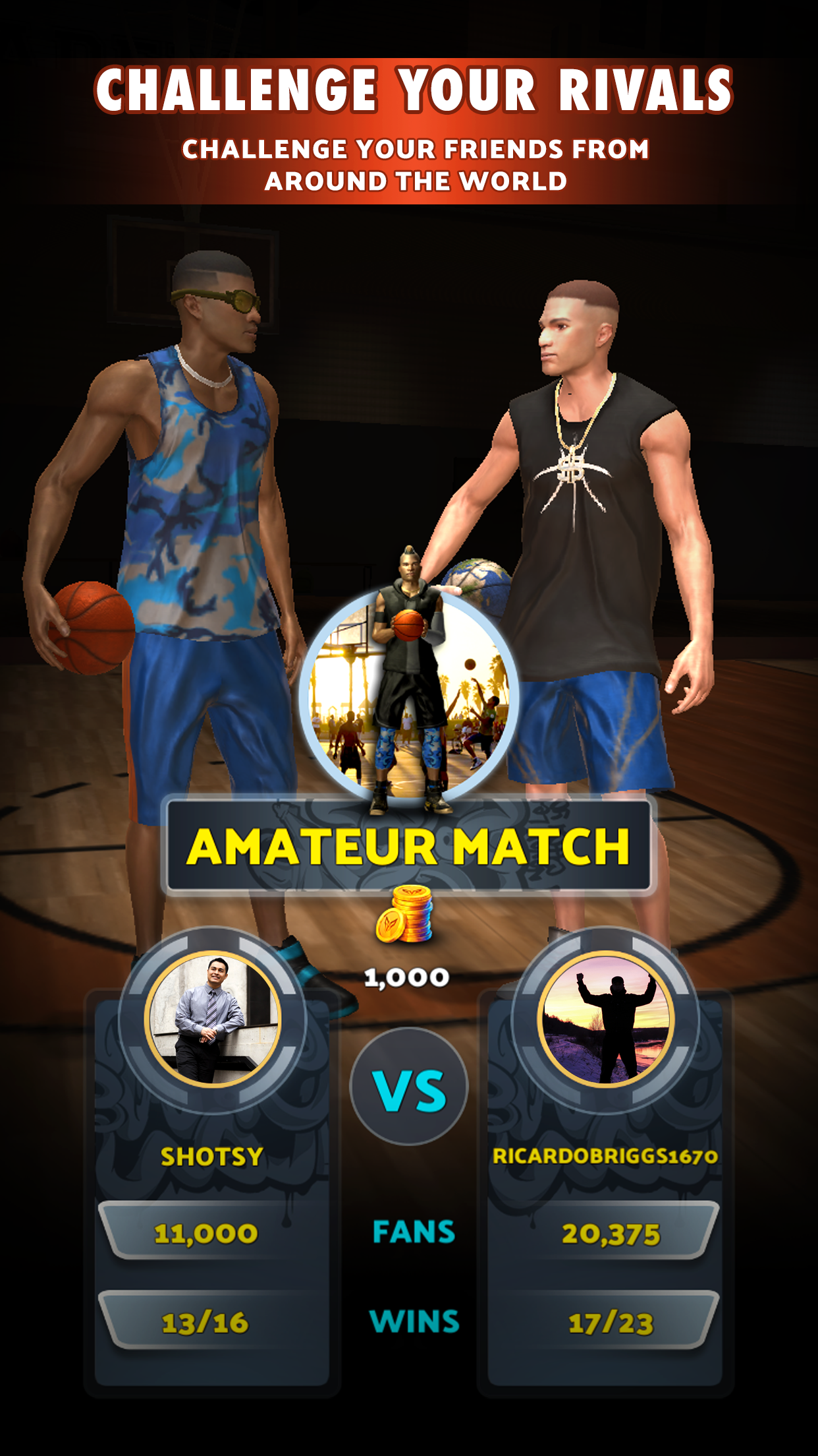 Ảnh chụp màn hình Basketball Rivals - Slam Dunk on your Friends