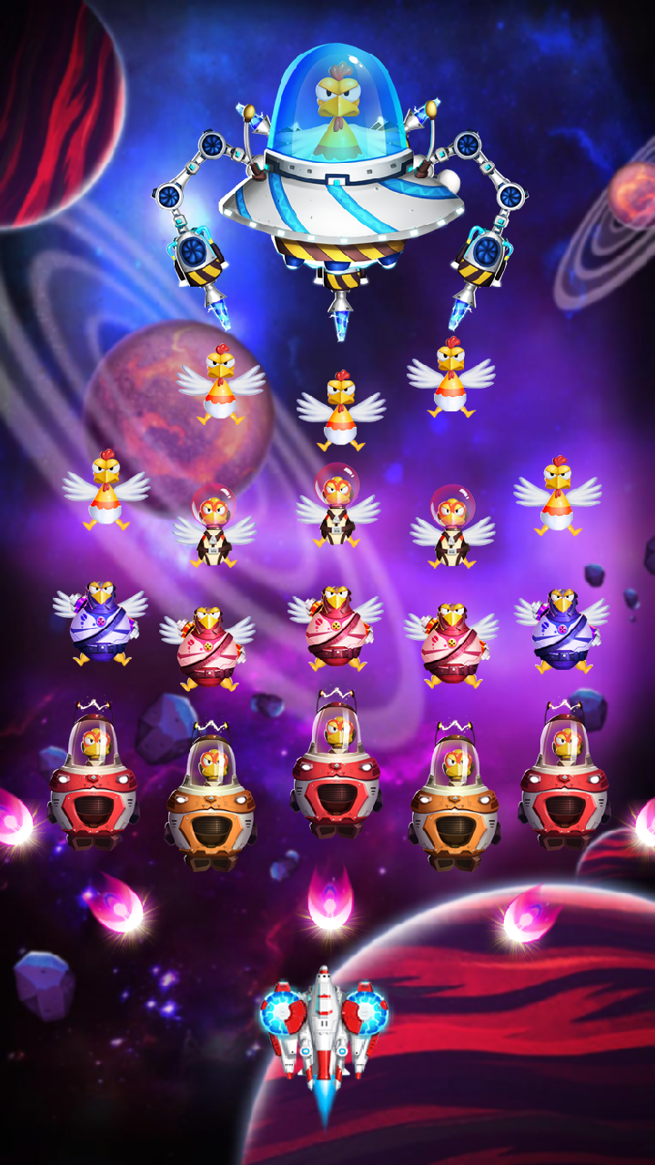 Chicken Shooter: Crazy Invader Game Screenshot