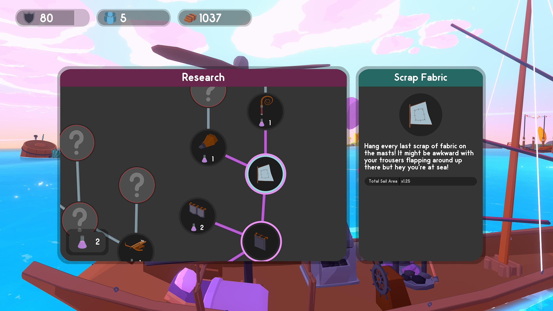 Cuplikan Layar Game Sail Forth