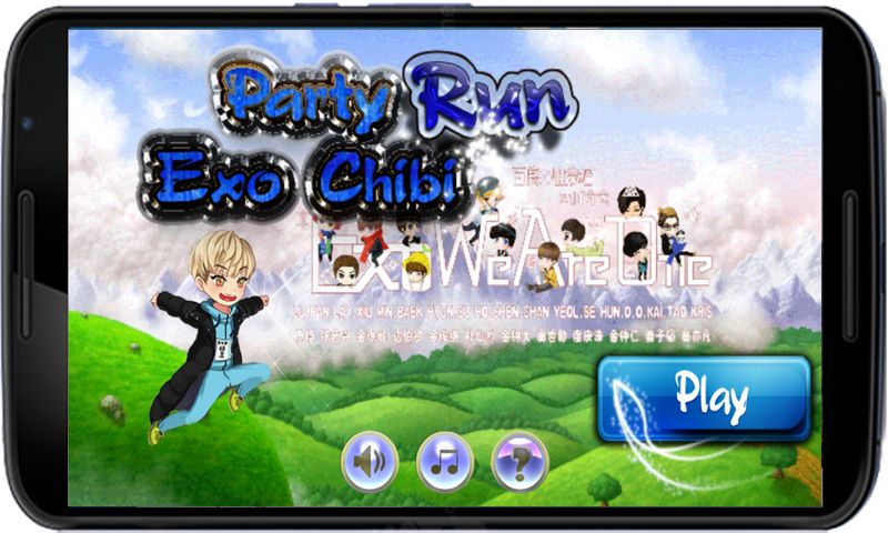 Screenshot of Party Run Exo Chibi