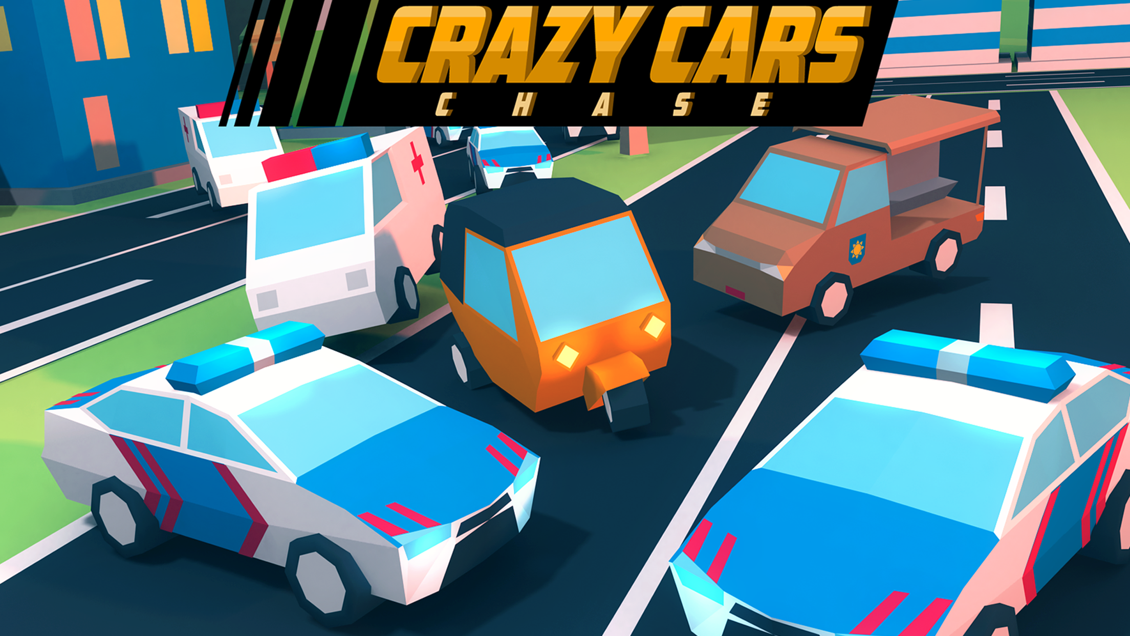 Crazy Cars Chase 遊戲截圖