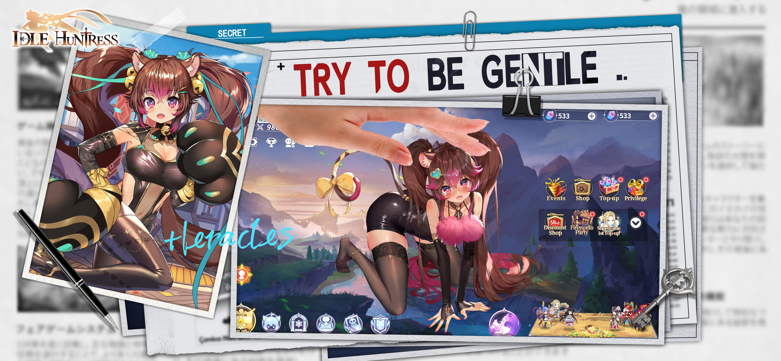 Idle Huntress: Girl's Land EU Game Screenshot