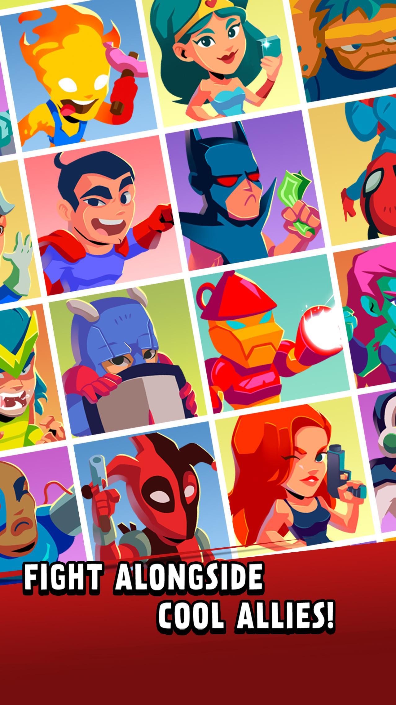 Tap Superheroes: ゲーム 無料 面白い スーパーヒーロー タップゲームのキャプチャ