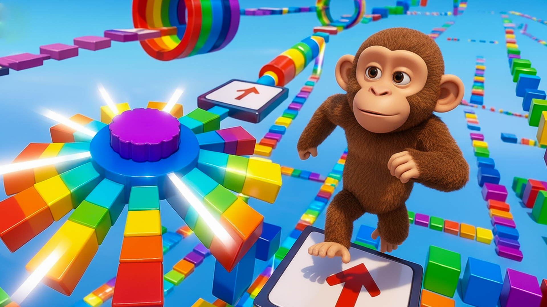 Monkey Obby Parkour Runner Game Screenshot