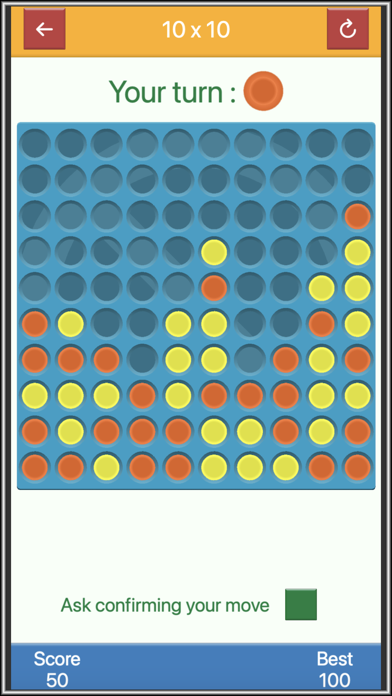 Four out of a row Game Screenshot