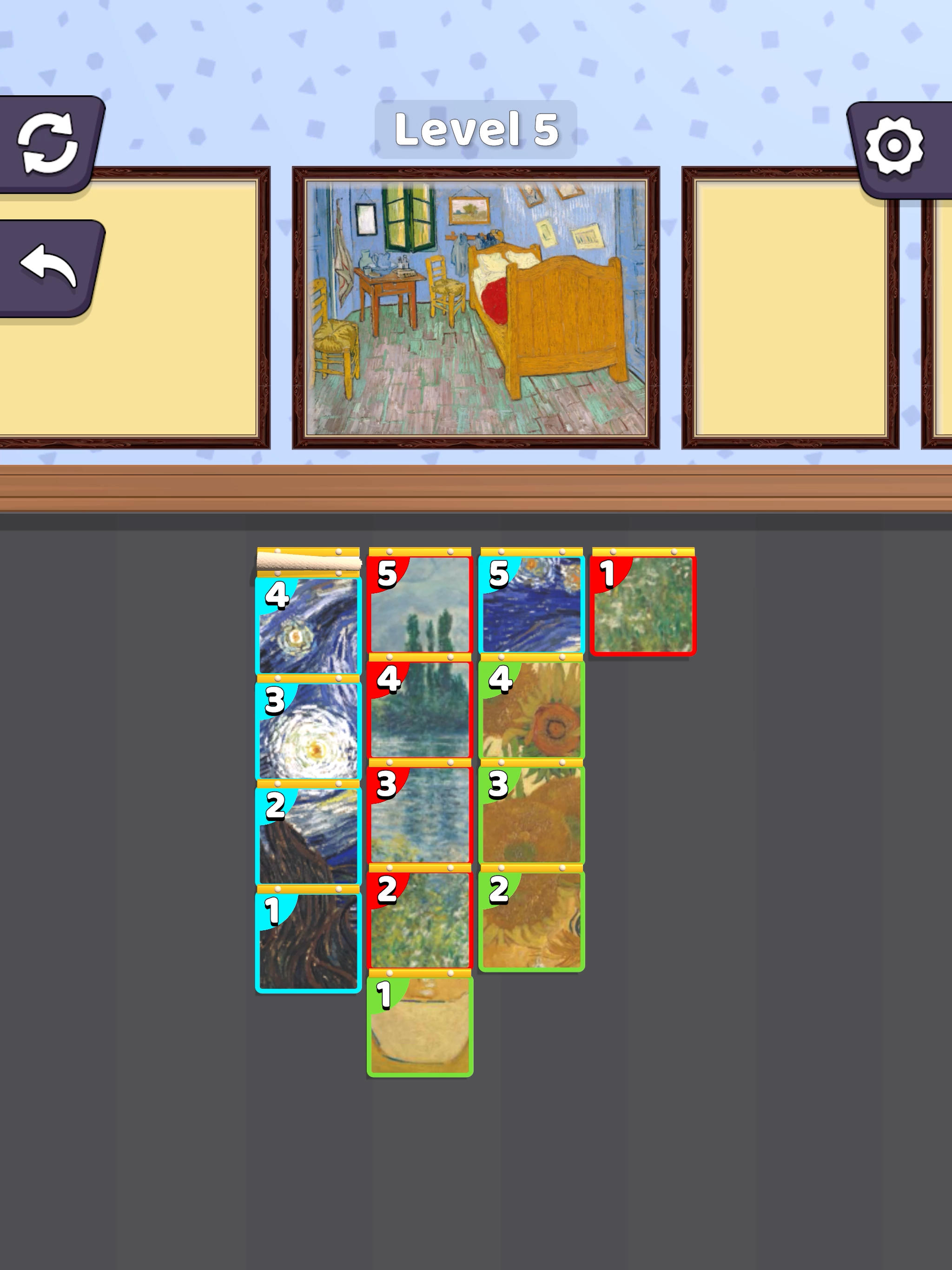 Color Solitaire 3D Game Screenshot