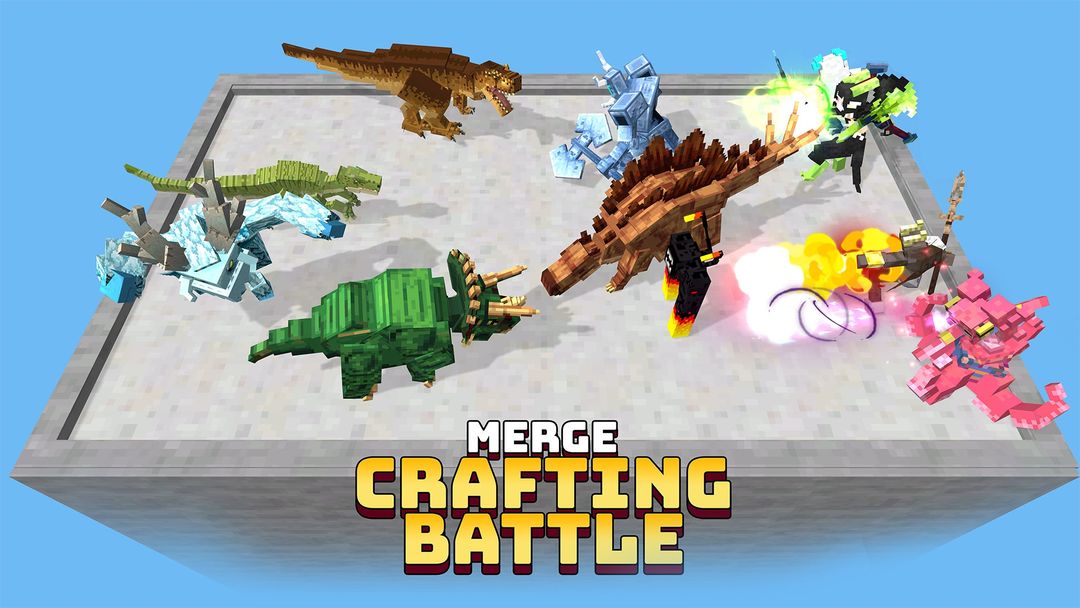Screenshot of Dinosaur Merge: Block Fighting