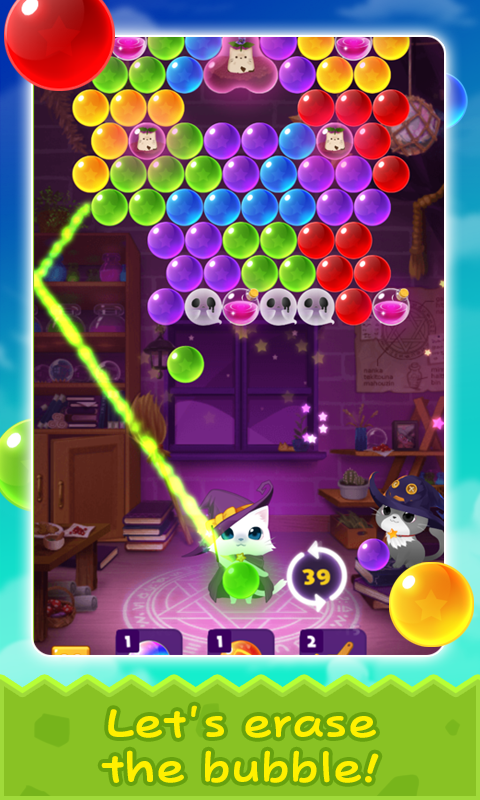 Bubble Cat Worlds Cute Pop Shooter Game Screenshot