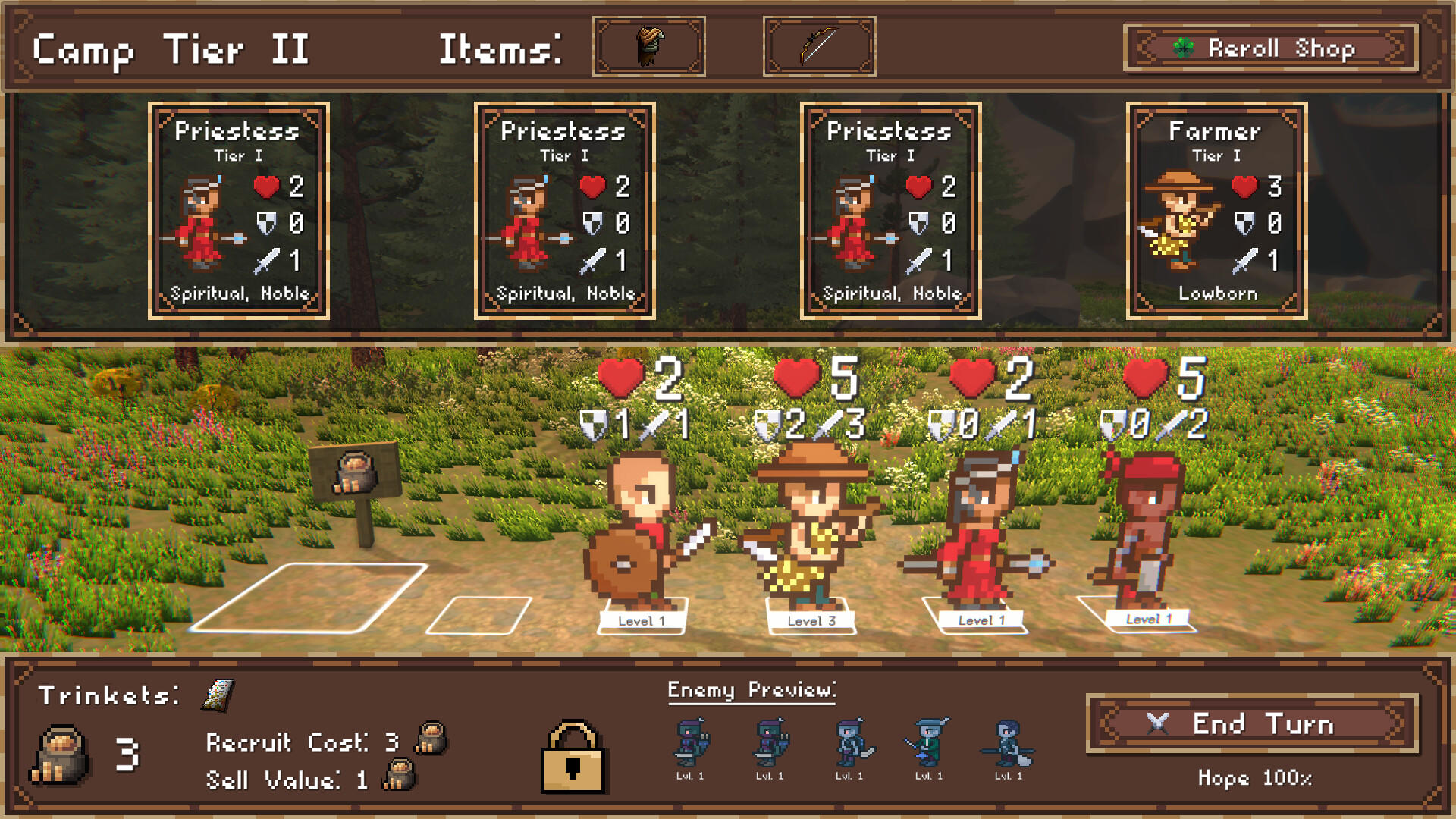 Mirror Throne: Auto Battler Game Screenshot