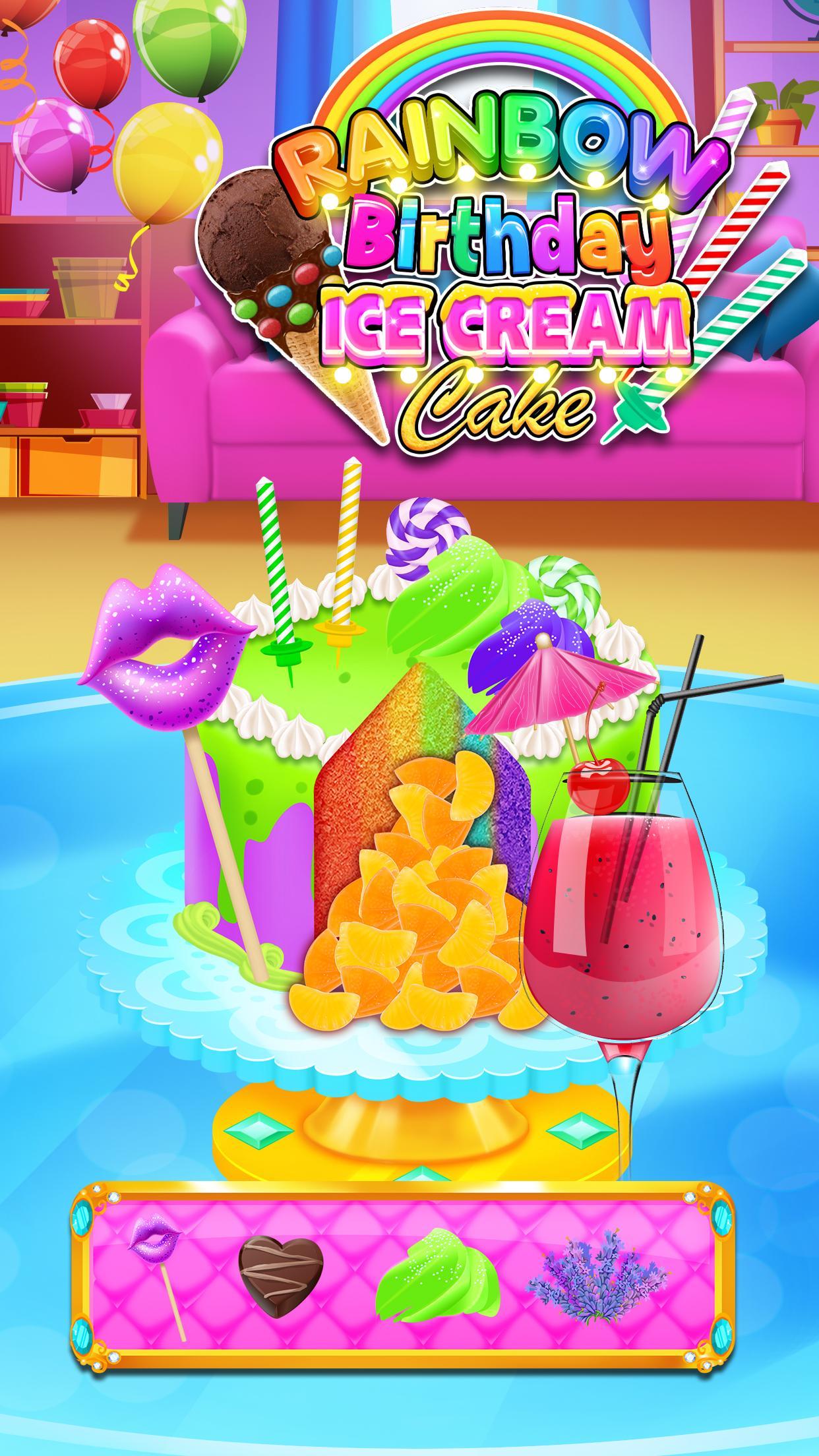 Rainbow Glitter Birthday Cakes 게임 스크린샷