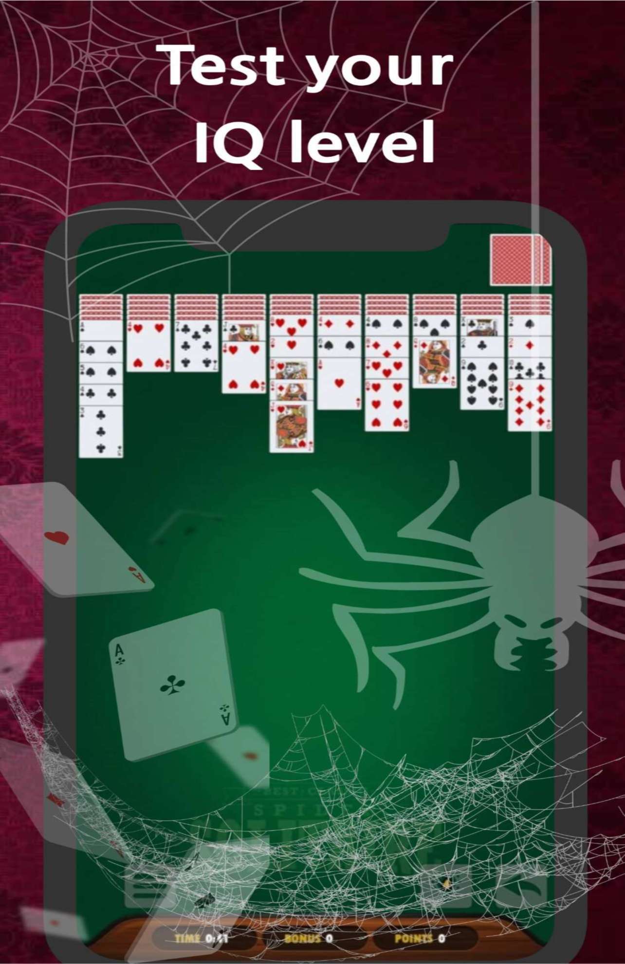 Screenshot of solitaire spider classic card