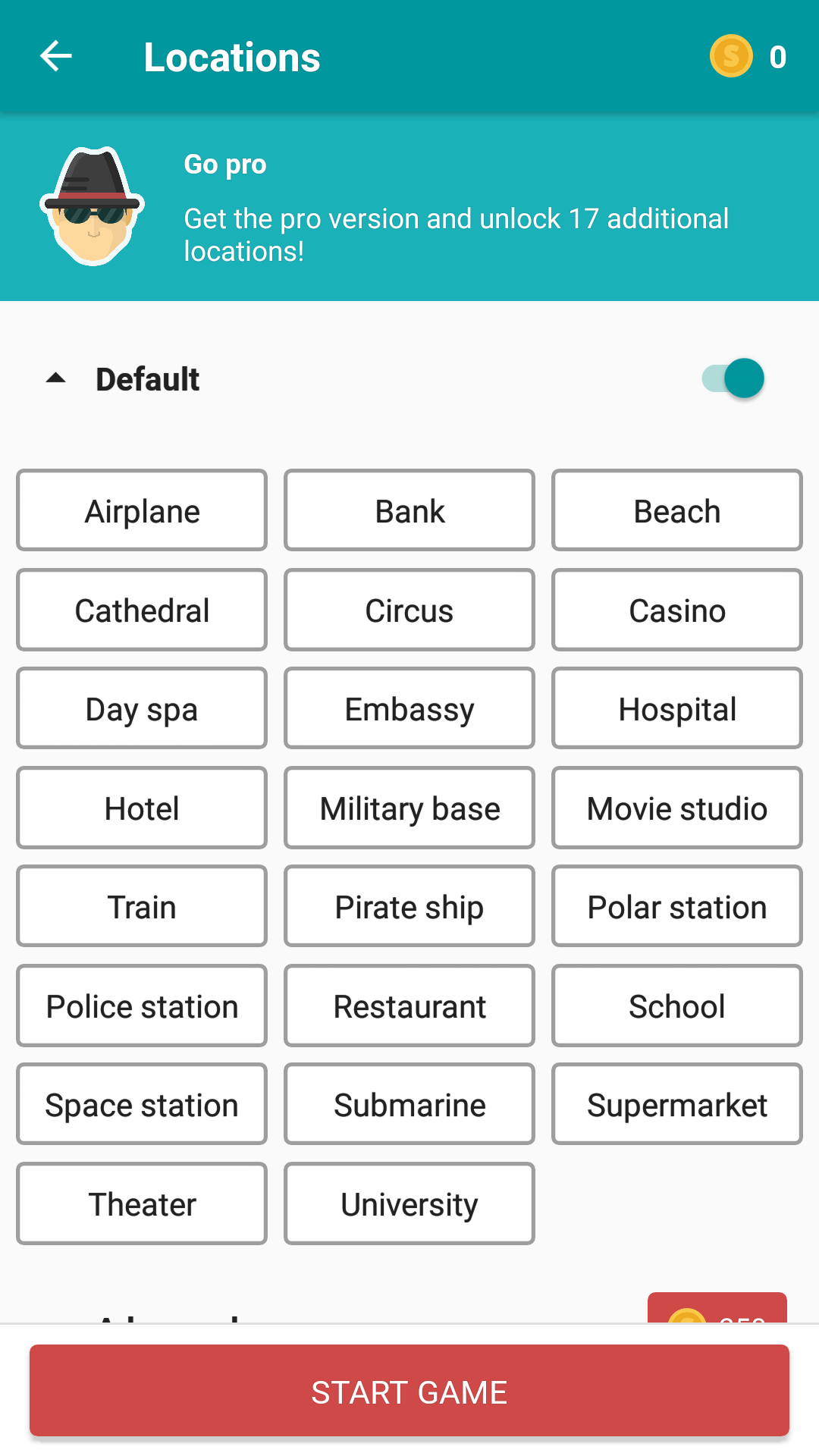 SpyFall Game Screenshot