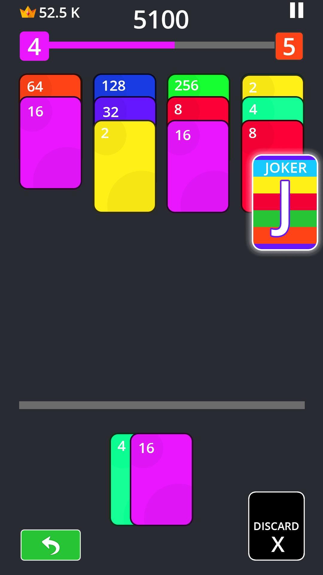 Twenty48 Solitaire - 2048 solitaire Game Screenshot