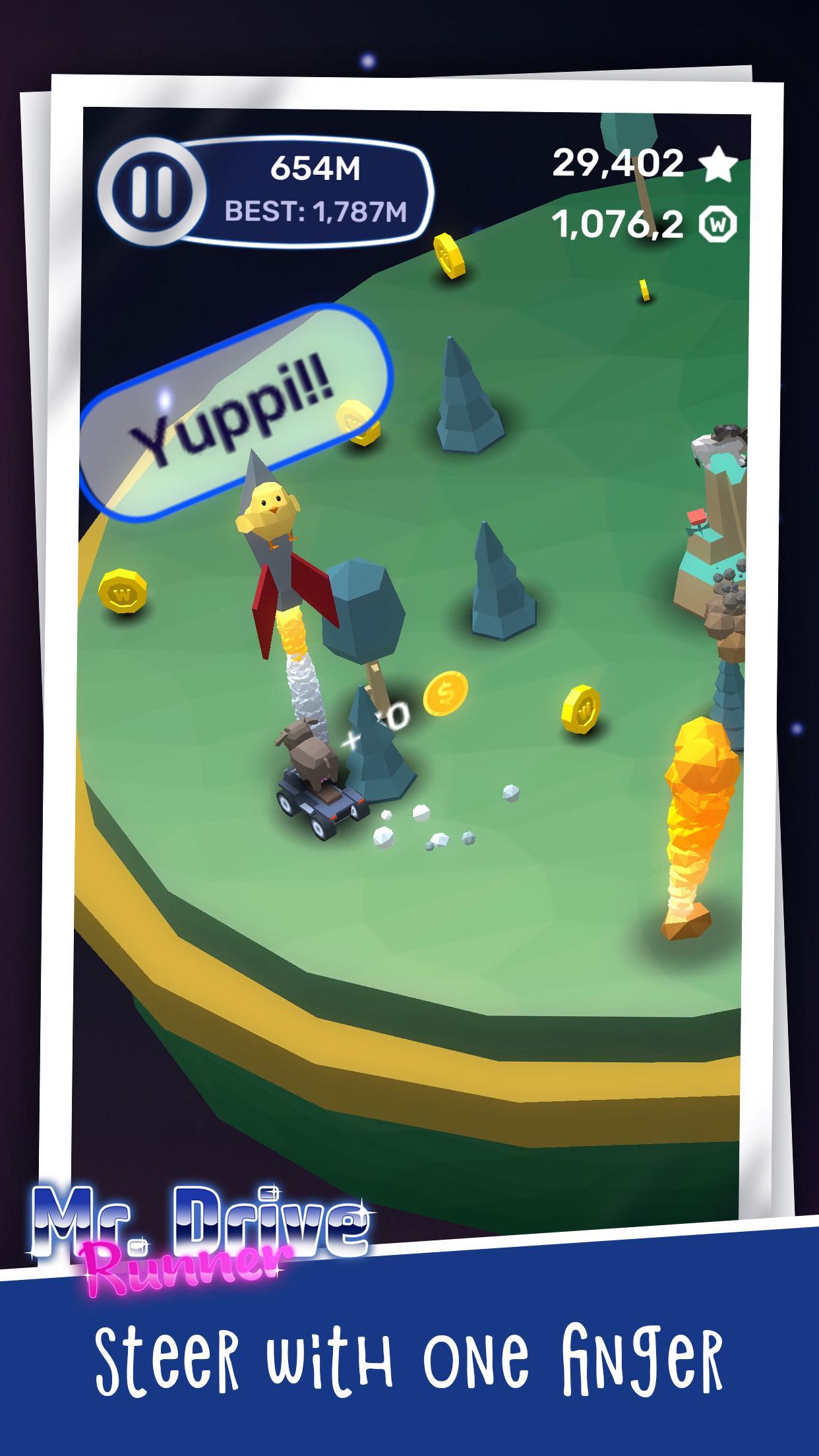 Mr. Drive Runner - farmer fight the meteor rain Game Screenshot