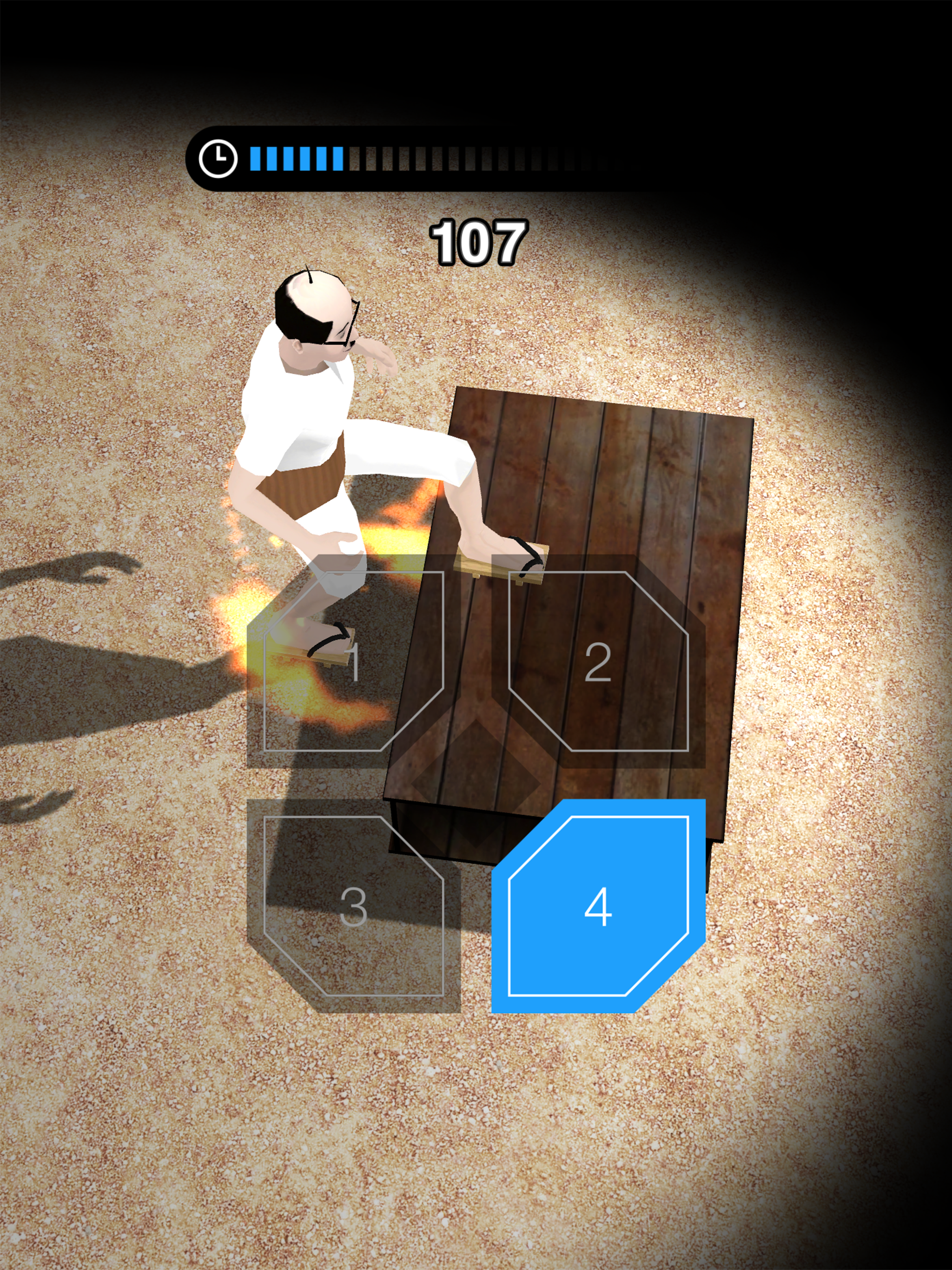 Screenshot of Supersonic Stepping Exercise