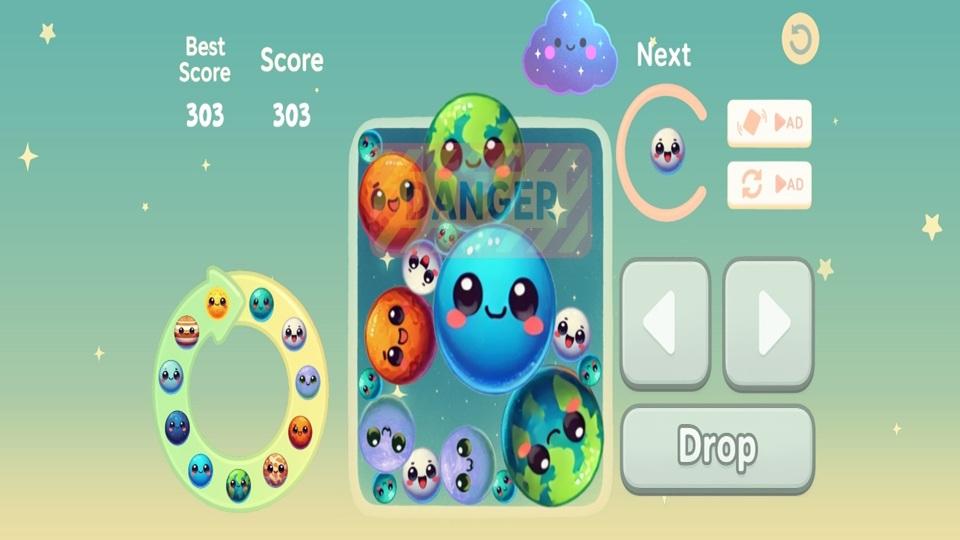 Скриншот игры 우주 게임 (Space game)
