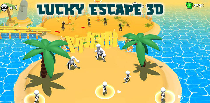 Banner of Lucky escape - 3D Stickman Pri 