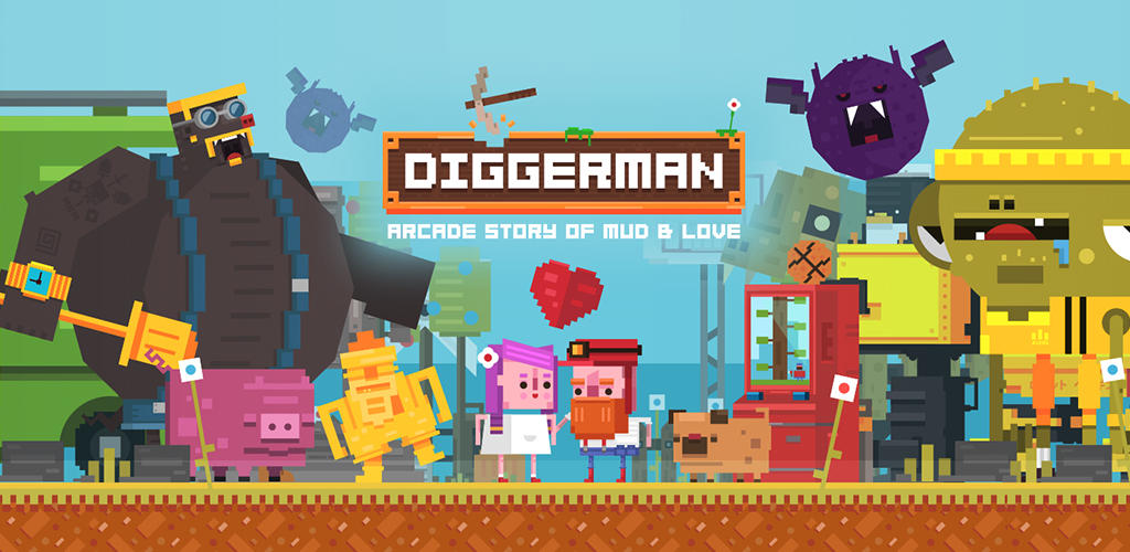 Banner of Diggerman - Khai thác vàng Arcade 