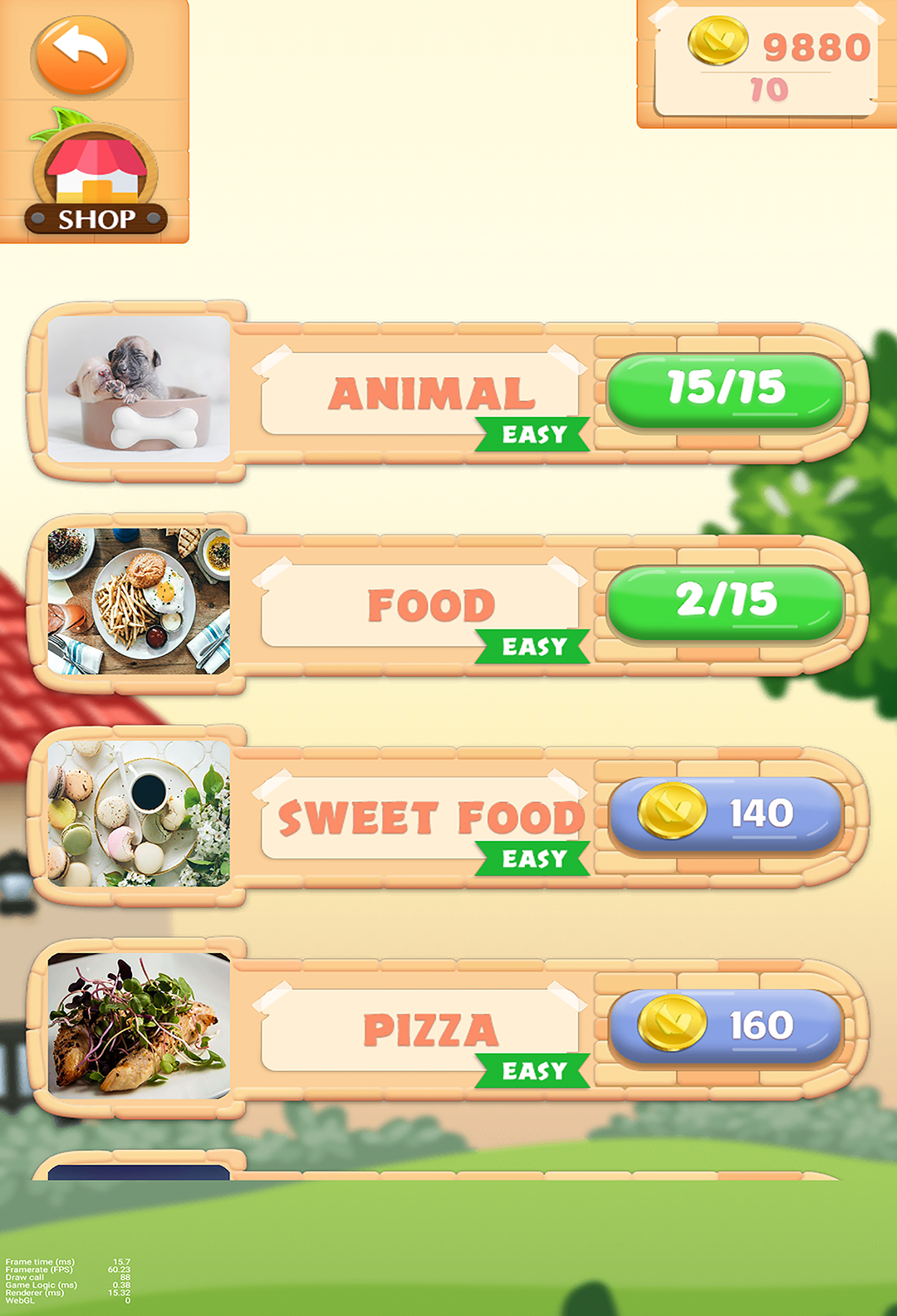 Pieces Pictures Game Screenshot