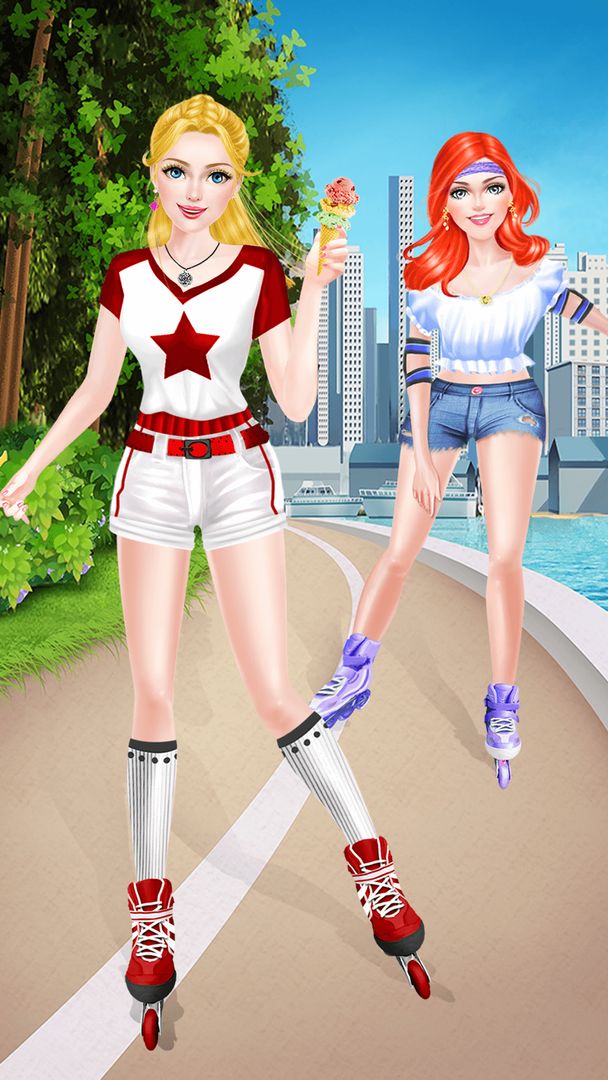 Summer Roller Girl - BFF Salon screenshot game