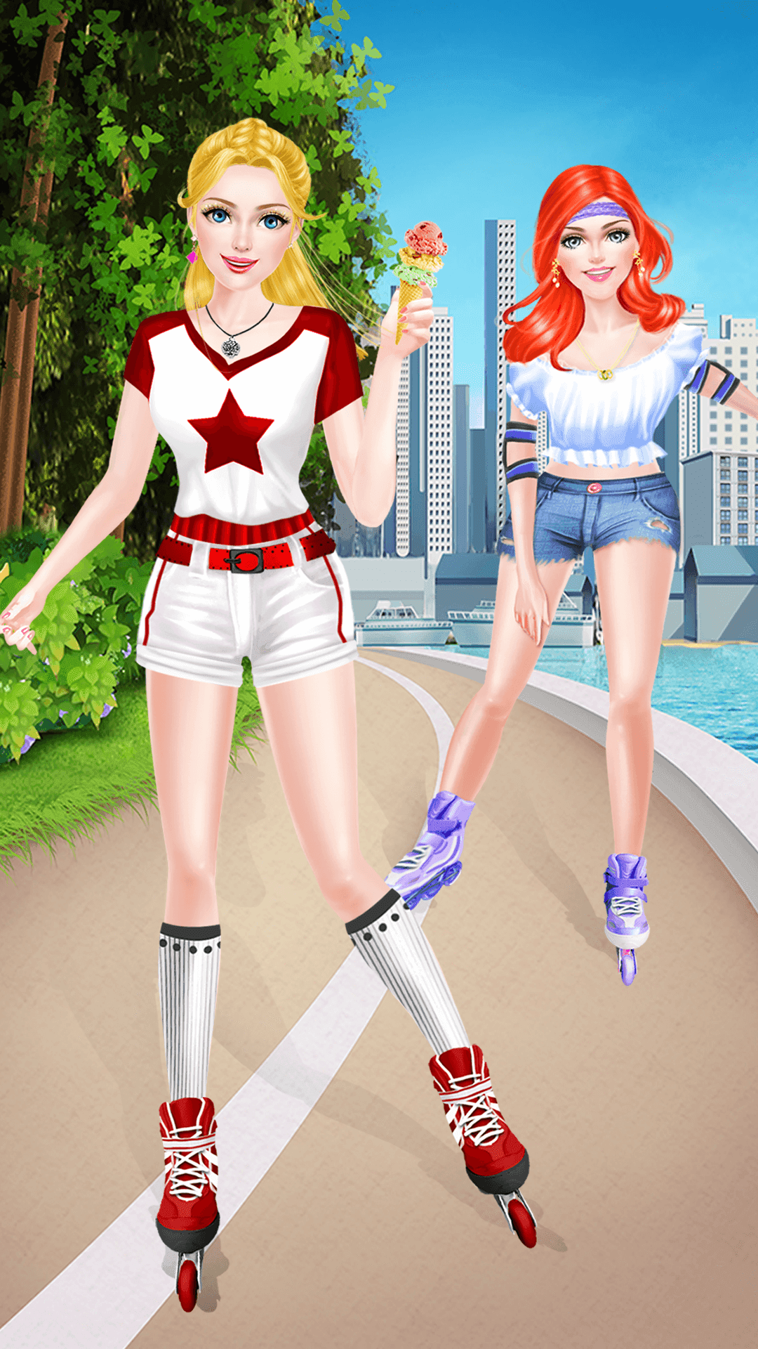 Summer Roller Girl - BFF Salon Game Screenshot