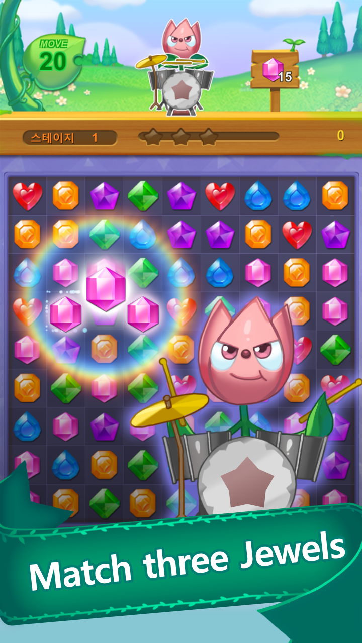 Jewel Garden : Match3 Puzzle Game Screenshot