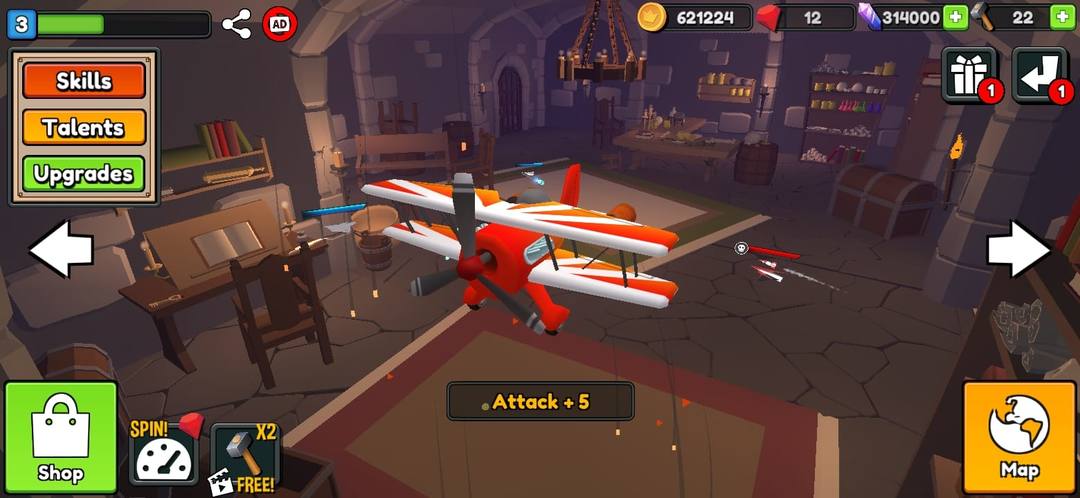 Screenshot of Paper Plane Dogfight 3D