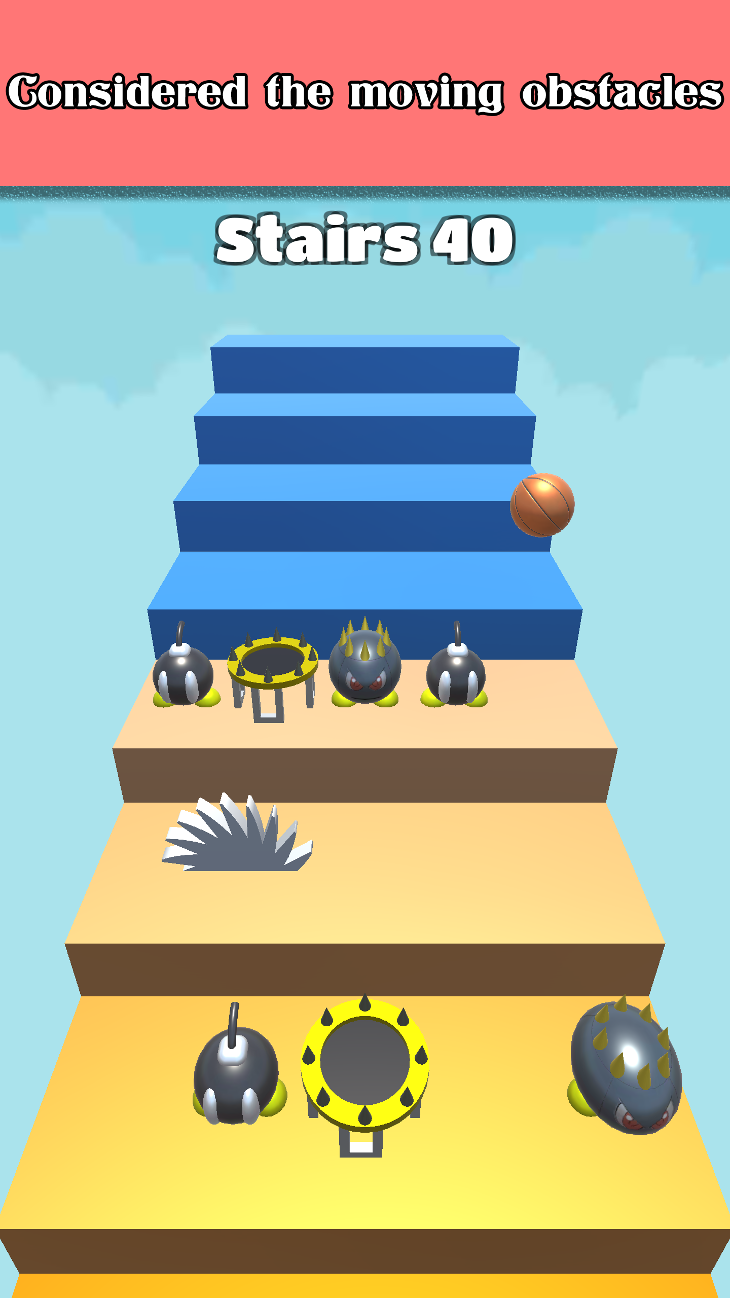 3D Dunk Stairs - Trampoline Hoop Basket Ball Game Screenshot