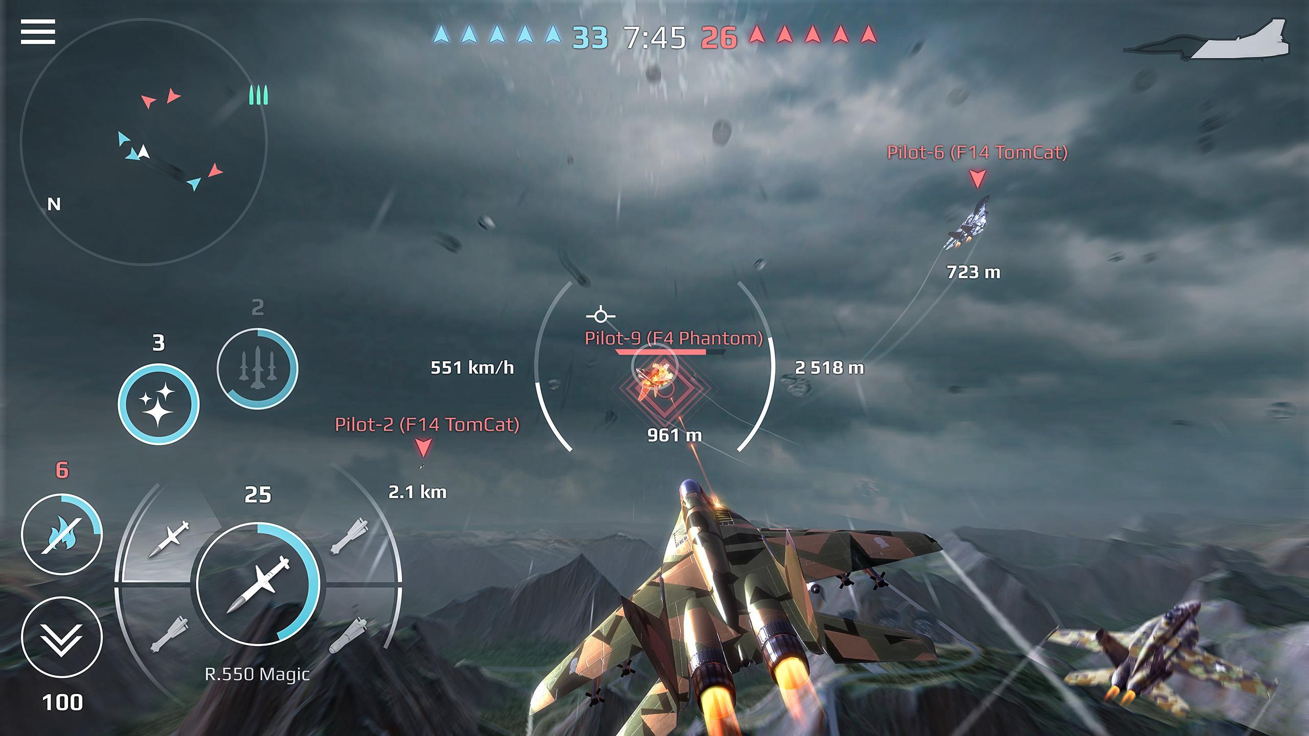 Screenshot 1 of Sky Combat: Pesawat Perang Dalam Talian 8.0