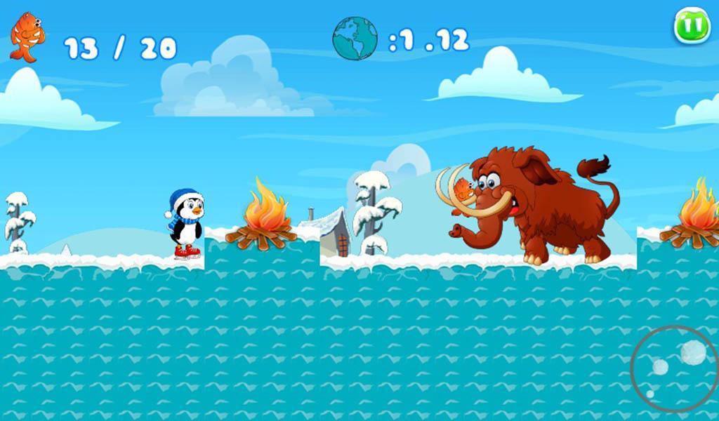Penguin Skater Run Game Screenshot