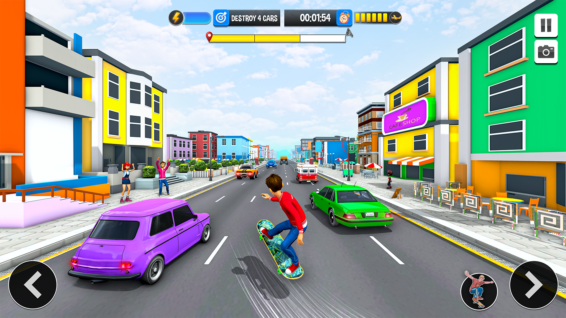 Cuplikan Layar Game Skateboard Games: Car Games