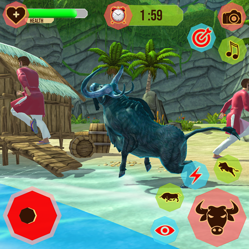 Скриншот игры ANGRY BULL FIGHTING COW 3D SIM