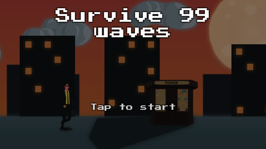 Survive 99 Waves Game Screenshot