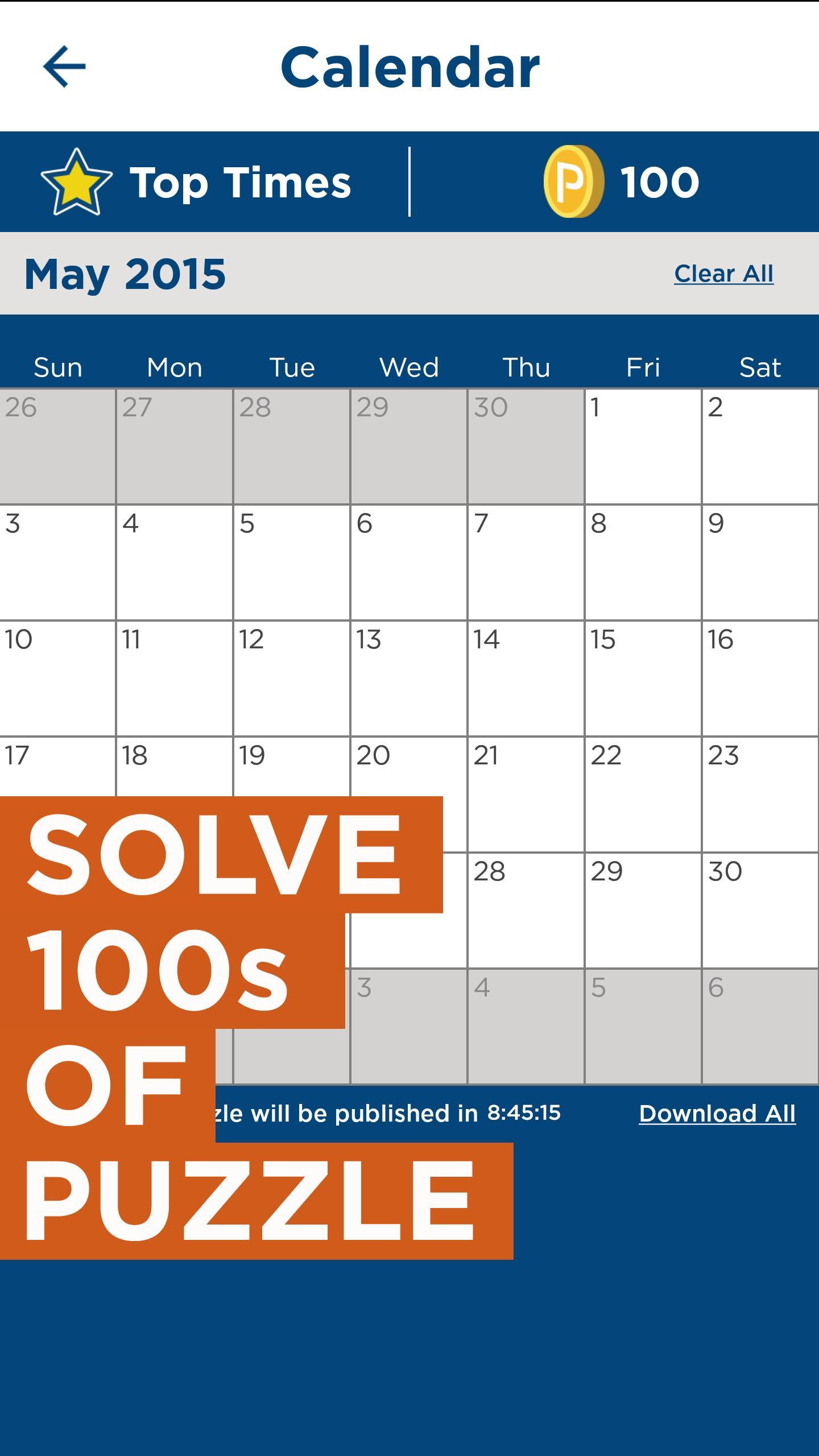 Скриншот игры Daily Celebrity Crossword