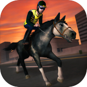 3D Police Horse Racing Extreme