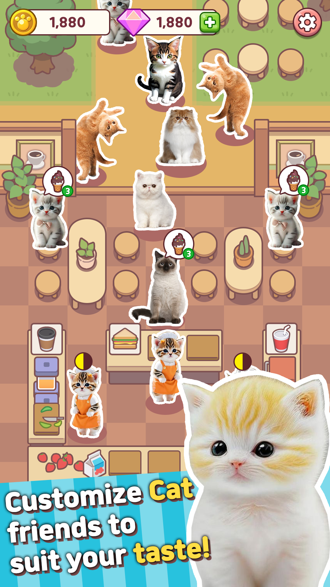 Screenshot of Cute Cat restaurant