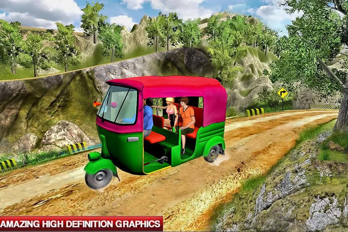 Mountain Auto Tuk Tuk Rickshaw Game Screenshot
