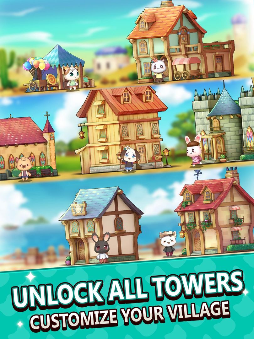 Genki Village - Animal Kingdom Idle Clicker 게임 스크린 샷